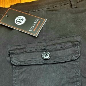 Pantalon cargo negro elasticado - Imagen 3