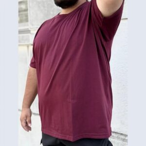 Polera algodon burdeo m corta - Imagen 2