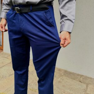 Pantalon azul vestir elasticado - Imagen 5