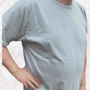 Polera algodón gris plata m corta - Imagen 3