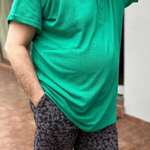 Polera pique verde m corta - Imagen 1