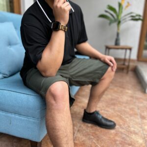 [OLD] Polera pique negra línea manga corta - Imagen 2