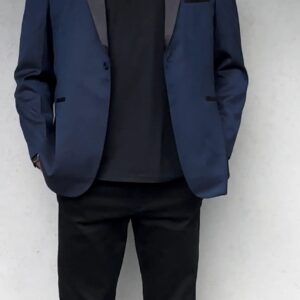 [OLD] Smoking Azul con Pantalón Negro - Imagen 4