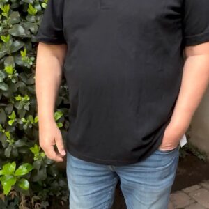 [OLD] Polera pique negra manga corta - Imagen 1